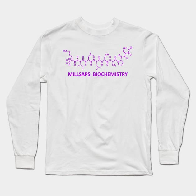 Millsaps Biochemistry Peptide Long Sleeve T-Shirt by M-ken